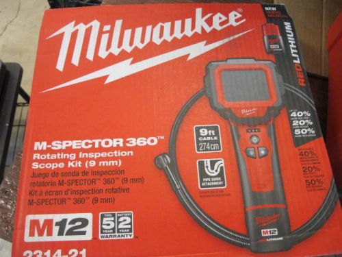 Milwaukee 2314-21 m spector 12 volt lithium ion cordless 360 rotating scope kit for sale