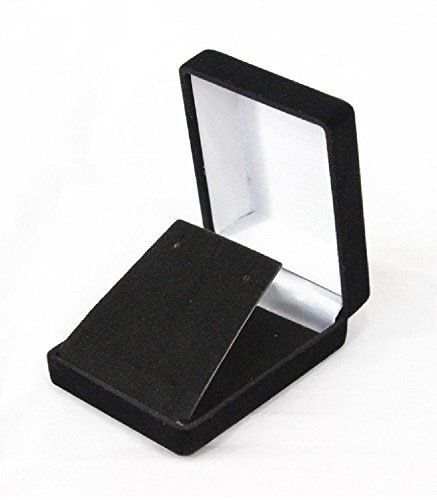 1 X 2 Necklace Pendant Gift Boxes Jewelry Displays Black