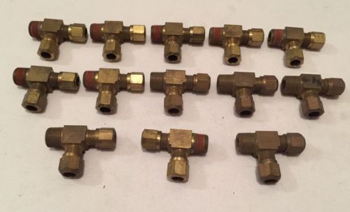 13 Brass DOT 3/8&#034; Male Run Compression Tee Air Fitting