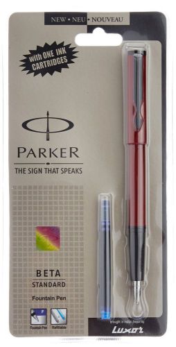 Parker beta standard fountain pen red for sale