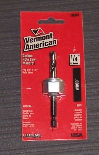 Vermont american 18301 3/4&#034; to 1-1/8&#034; cs hole saw mandrel for sale