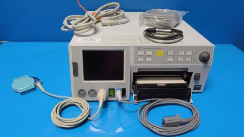 GE Corometrics 120 Series Fetal Monitor W/ Clicker TOCO SpO2 &amp; NBP Cables (7417)