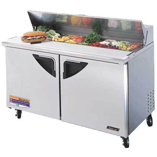 Turbo TST-60SD Refrigerated Counter, Sandwich Salad Prep Table, 2 Doors, Include