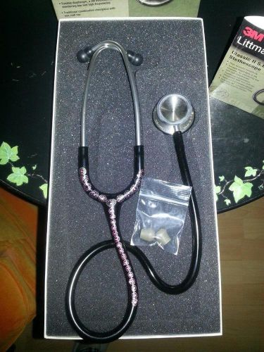Custom PINK HEART Design~ LITTMANN 3M Classic II S.E.Stethoscope ~ NEW IN BOX