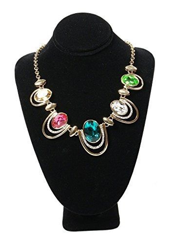 Bejeweled display? premium quality black velvet graceful necklace bust jewelry for sale