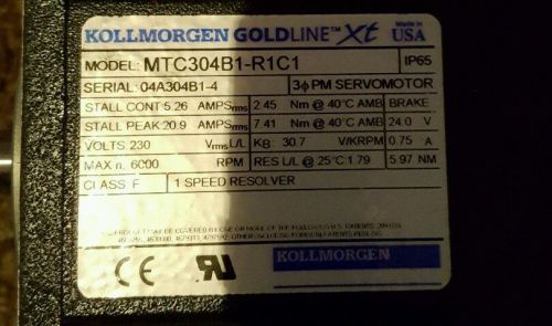 Kollmorgen Goldline XT MTC304B1-R1C1  Servomotor