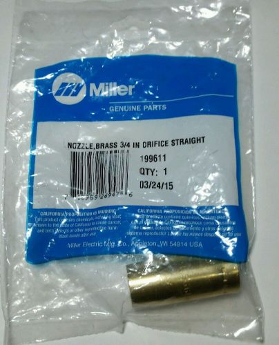 Miller Brass Welding Nozzle 3/4&#034; Straight Orifice Heavy Duty