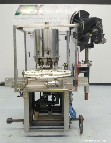Used- consolidated model tg-8-15 &#034;capem&#034; rotary chuck capper. machine is rated f for sale