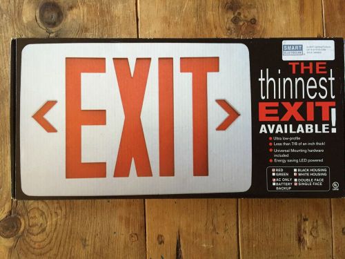 Super thin exit sign - 7/8&#039;s &#034; - red led  - led free shipping! new in box for sale