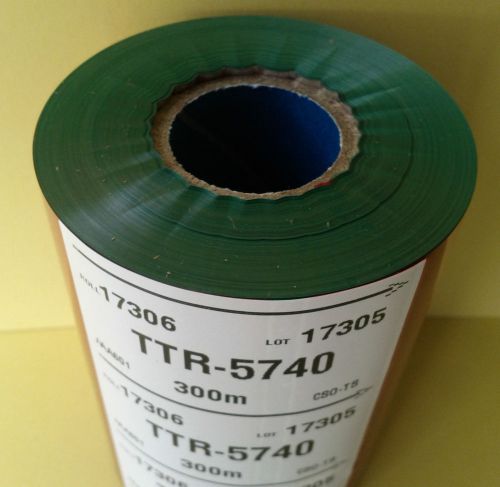 Ribbon for thermal transfer printers - wax/resin, color: green for sale