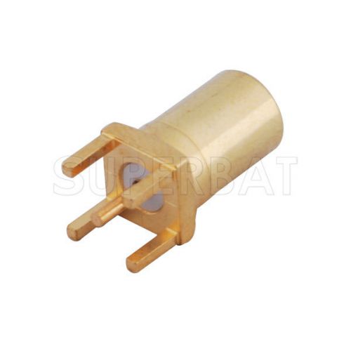 10pcs rf connector SMB male plug straight solder with thru hole PCB mount