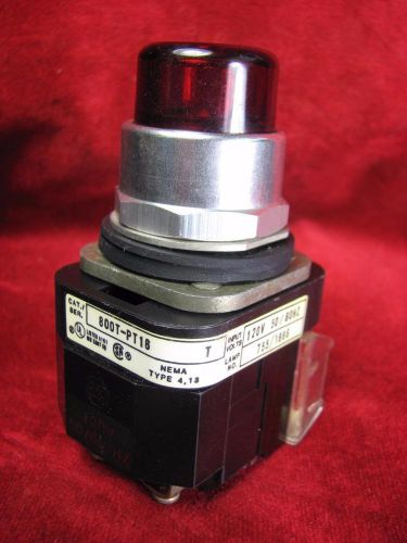 Allen Bradley Illuminated Pushbutton Switch 800T-PT16  Lamp 755 1866 120v - Red