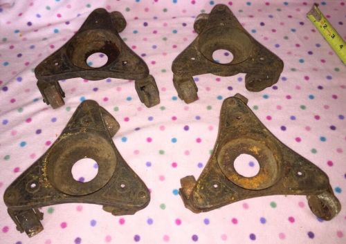 Vintage set of 4 four cast iron adams company casters wheels for sale