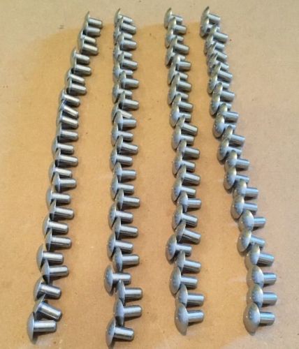 Lot of 100 1/4 x 1/2 All Aluminum Brazier head (Buck) Hard Rivets Truck Trailer