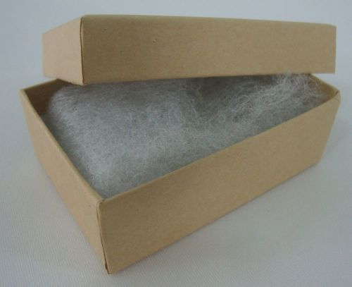 25 New 3&#034; x 2&#034; x 1&#034; Gift Boxes Kraft Cotton Filled Jewelry Retail Store Supplies