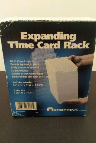 Acroprint expanding time card rack white 81-0118-000 new for sale