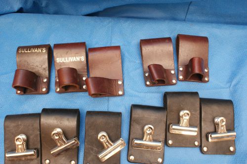 10 Leather Show Card Holder W- Clip And 5 Comb Holders Weaver And Others Horse