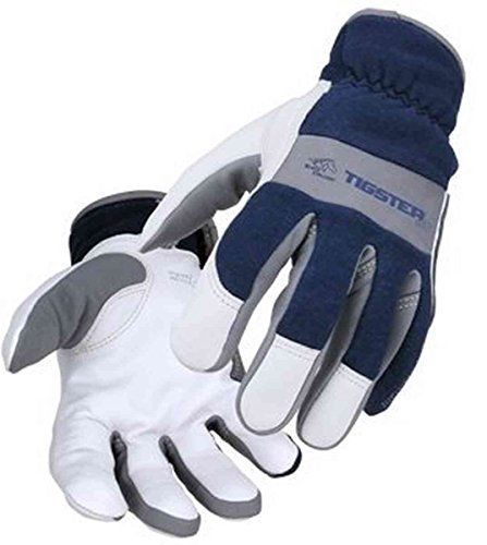 Revco T50 Mens Tigster Flame Resistant Welding Gloves Blue/White Medium