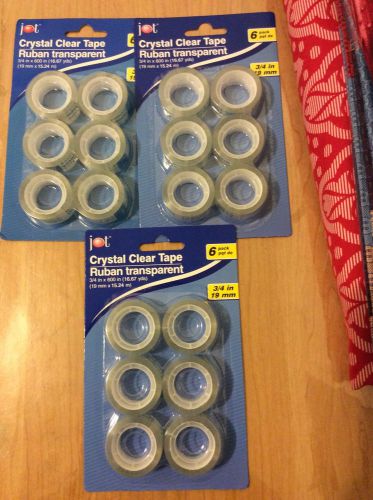 18 Packs Crystal Clear Tape 3/4in X 600in (16.67 Yes)