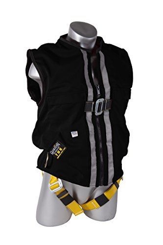 Guardian Fall Protection 02610 Black Mesh Construction Tux Harness, Medium