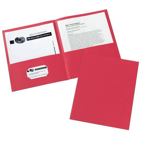 Avery Two-Pocket Folders Red Box of 25 (47989)