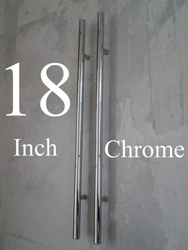 18&#034; Shower Bathroom Door Ladder Pull Handle - Polished Chrome Finish
