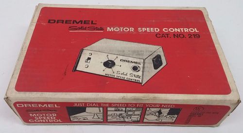 Dremel Solid State Motor Speed Control Cat. No. 219 Perfect Condition in Box