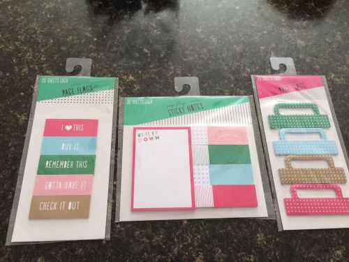 Target One Dollar Spot Page Flags Sticky Notes Planner Supplies Erin Condren