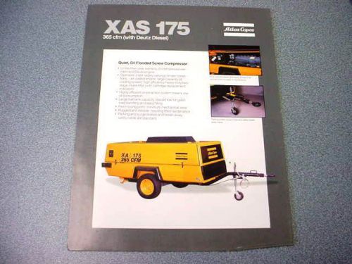 Atlas Copco XAS 175 Portable Compressor Deutz Diesel Brochure