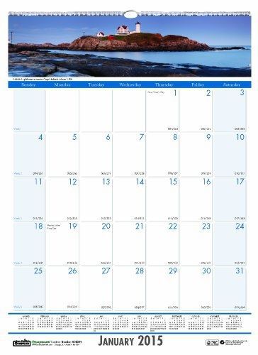 House of Doolittle 329 Coastlines Monthly Wall Calendar, 12 x 16-1/2, 2015