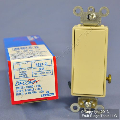 New leviton ivory commercial decora rocker wall light switch 20a 5621-2i for sale