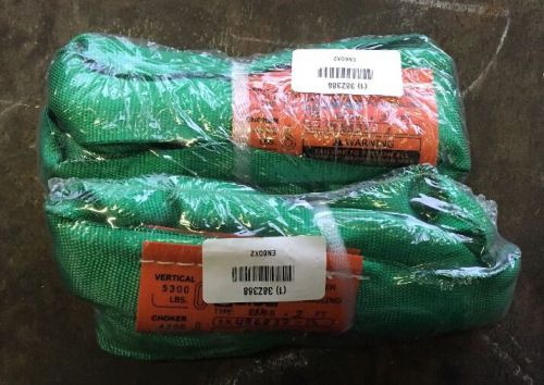 2 liftall en60x2 tuflex sling, endless, 2&#039;, green *make me an offer* for sale
