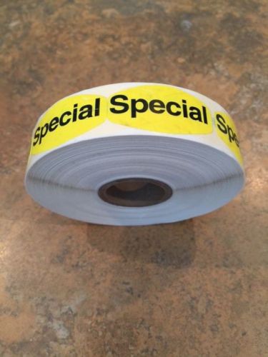 .625&#034; x 1.25&#034; SPECIAL LABELS 1000 PER ROLL GREAT STICKERS