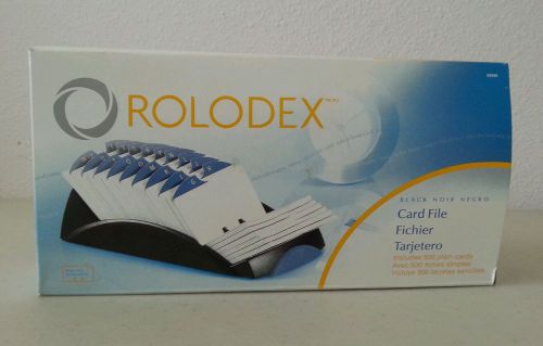 ROLODEX CARD FILE 66998 500 CARDS A-Z INDEX  4-3/4&#034; x 9-3/8&#034;x 3&#034; BLACK