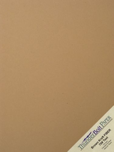 Thunderbolt paper 250 brown kraft fiber 70# text paper sheets - 8.5&#034; x 11&#034; for sale
