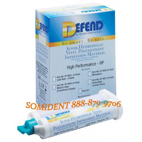Defend VPS Impresion Material Heavy Body Fast Set 40 x 50 ml per Cartridges