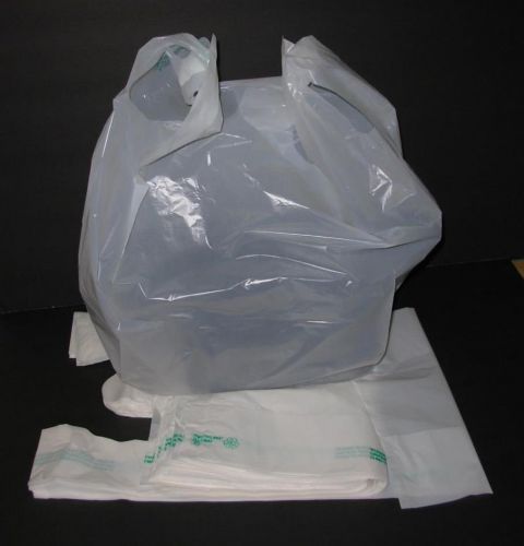 50 Medium/Large White Shopping Bags12&#034; x 7&#034; x 22&#034;, Medium Weight Sturdy Handles