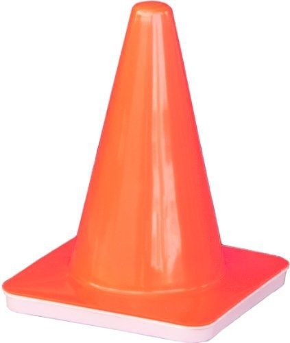 Lakeside 0550 Tri-Glo PVC Traffic Safety Cone, 3-27/32&#034; Base Width x 5&#034; Height,