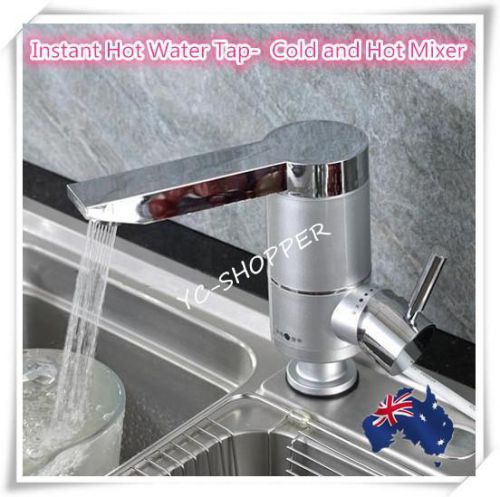 Instant Electric Water Heater Cold and Hot Mixer Tap for Kitchen Sink or Basin