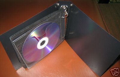 100 black cd/dvd album case, 2 ring, holds 20 disc-mh10 for sale