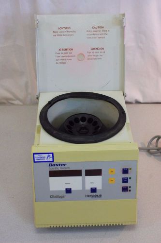 Baxter heraeus clinifuge, sepatech 3760 rotor 12 x 15 ml, #220079 for sale