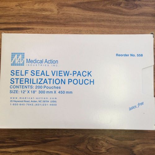 Medical Action Industries Self Seal View-Pk Sterilization Pouch/12&#034;x18&#034;/200 CT.