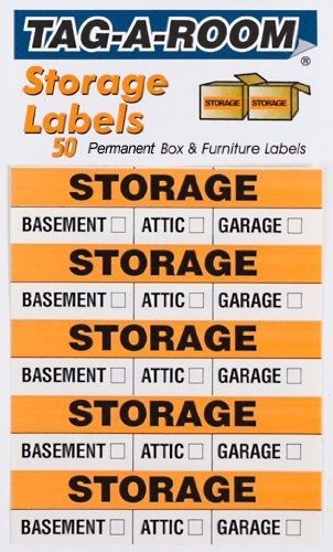 Storage Moving Box Labels Uboxes (50 Label Pack 3 7/8&#034; X 1&#034; Each Label) Attic,