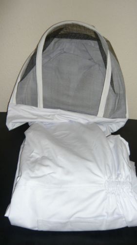 New Professional Cotton Full Body Beekeeping Bee Keeping Suit w/ Veil Hood