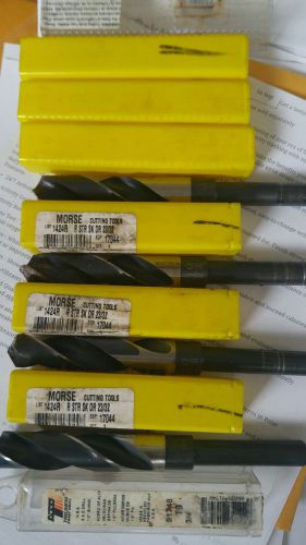 3 - morse 23/32&#034; inch &amp; 1 - 3/4&#034;  inch triumph drill bits for sale