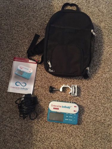 MOOG Enteralite Infinity Feeding Pump with Clamp, AC Adapter Zevex, &amp; Backpack