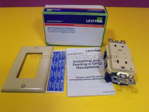 LEVITON - smartlockpro - GFCI RECEPTACLE N7899-I - IVORY - 20 Amp. 125 V.