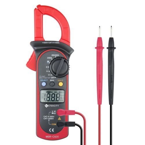 Etekcity msr-c600 digital clamp meter multimeter ac/dc voltage test red for sale