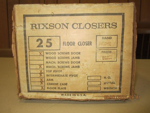 Rixson #25 in floor door closer, right hand