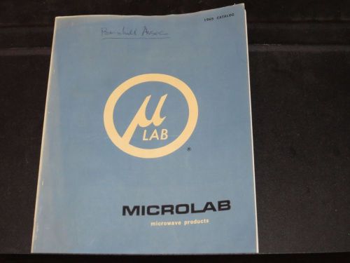 MICROLAB/FXR CATALOG MICROWAVE PRODUCTS 1965 CATALOG  (#118)